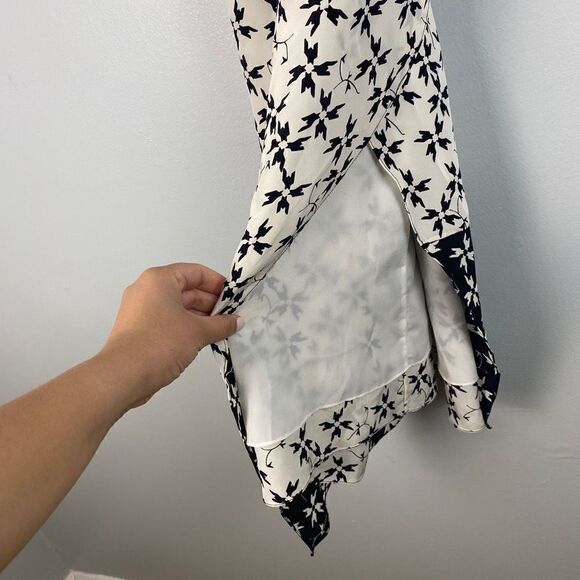 Tanya Taylor Asymmetrical Floral 100% Silk Midi Dress - Picture 5 of 13